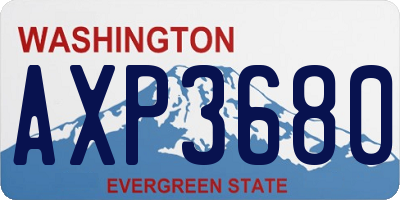 WA license plate AXP3680