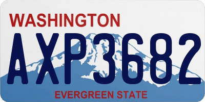 WA license plate AXP3682