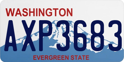 WA license plate AXP3683