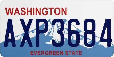 WA license plate AXP3684