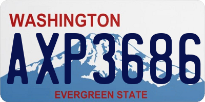 WA license plate AXP3686