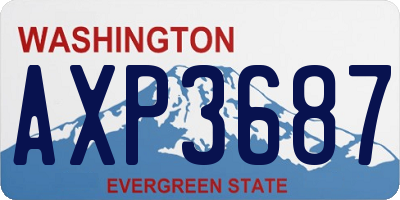 WA license plate AXP3687