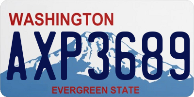 WA license plate AXP3689
