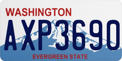 WA license plate AXP3690