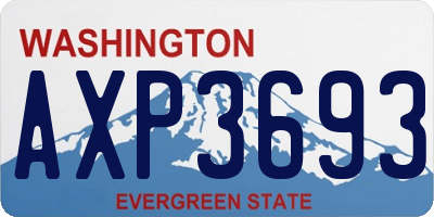 WA license plate AXP3693