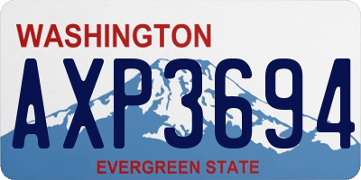 WA license plate AXP3694