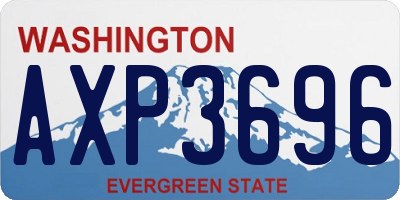 WA license plate AXP3696