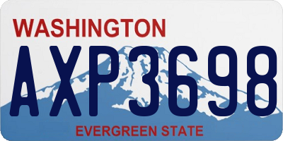 WA license plate AXP3698