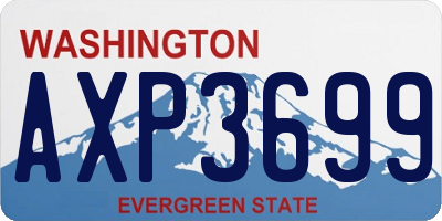 WA license plate AXP3699