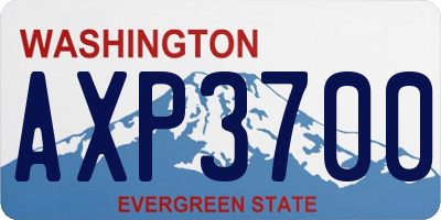 WA license plate AXP3700