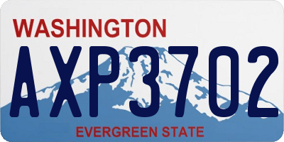 WA license plate AXP3702