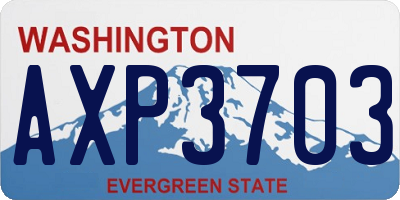 WA license plate AXP3703