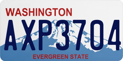 WA license plate AXP3704