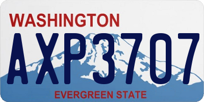 WA license plate AXP3707