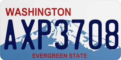 WA license plate AXP3708