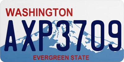 WA license plate AXP3709