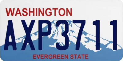 WA license plate AXP3711