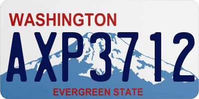 WA license plate AXP3712