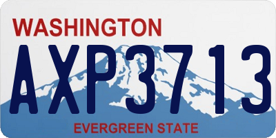WA license plate AXP3713