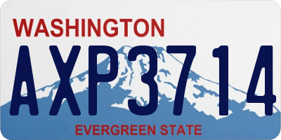WA license plate AXP3714