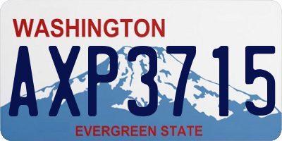 WA license plate AXP3715