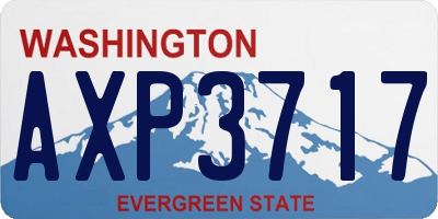 WA license plate AXP3717