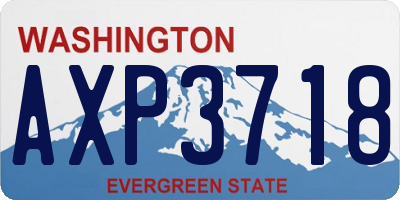 WA license plate AXP3718