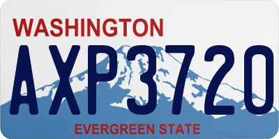 WA license plate AXP3720