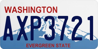 WA license plate AXP3721
