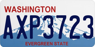 WA license plate AXP3723