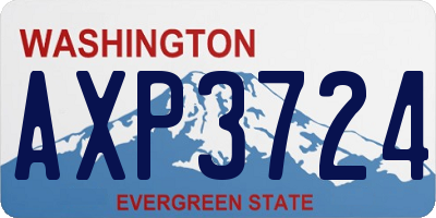 WA license plate AXP3724