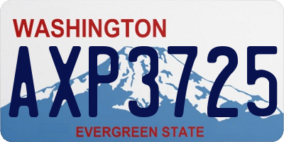WA license plate AXP3725