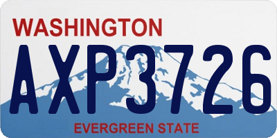 WA license plate AXP3726