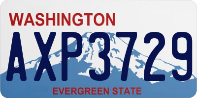 WA license plate AXP3729