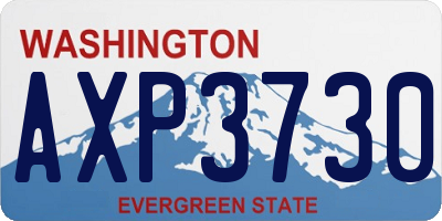 WA license plate AXP3730