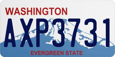 WA license plate AXP3731
