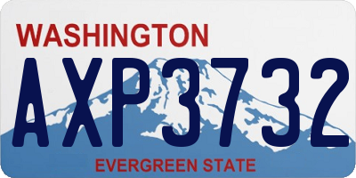 WA license plate AXP3732