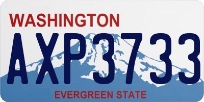 WA license plate AXP3733