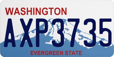WA license plate AXP3735