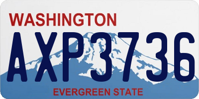 WA license plate AXP3736