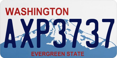 WA license plate AXP3737