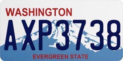 WA license plate AXP3738