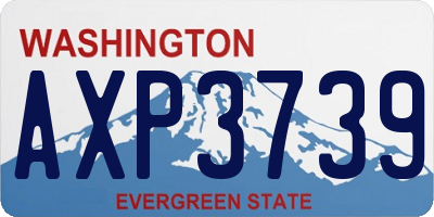 WA license plate AXP3739