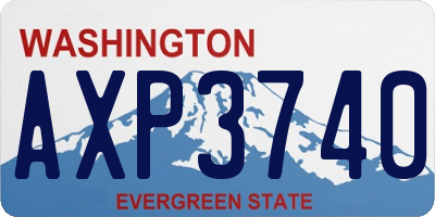 WA license plate AXP3740