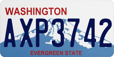 WA license plate AXP3742