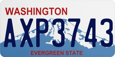 WA license plate AXP3743
