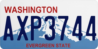 WA license plate AXP3744