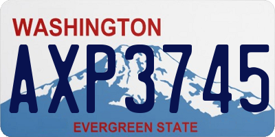 WA license plate AXP3745
