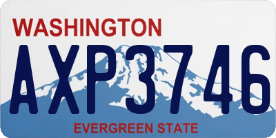 WA license plate AXP3746