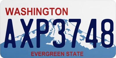 WA license plate AXP3748
